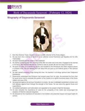 Biography of Dayananda Saraswati
