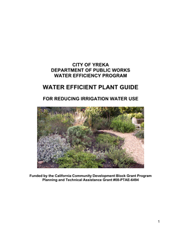 Water Efficient Plant Guide