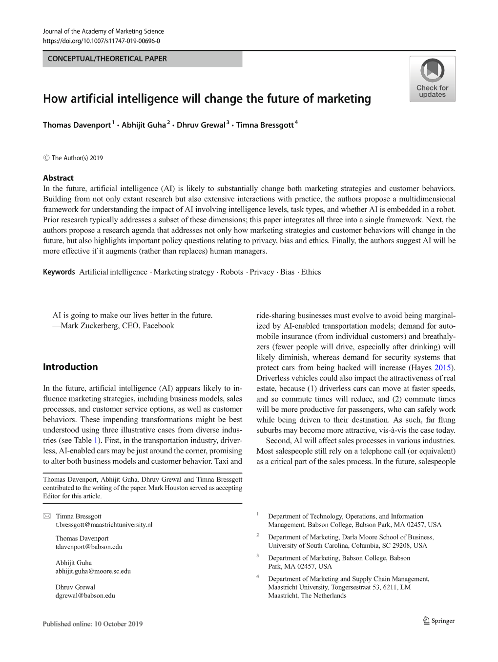 How Artificial Intelligence Will Change the Future of Marketing