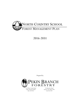 North Country School Forest Management Plan