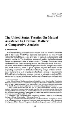 The United States Treaties on Mutual Assistance in Criminal Matters: a Comparative Analysis