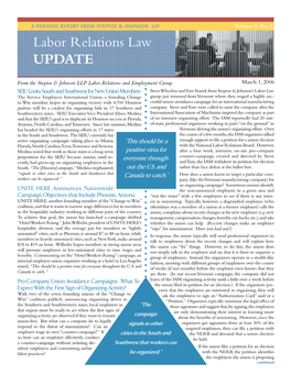 Labor Relations Law UPDATE