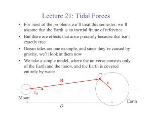 Lecture 21: Tidal Forces