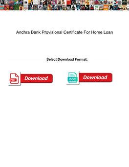 Andhra Bank Provisional Certificate for Home Loan