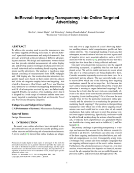 Improving Transparency Into Online Targeted Advertising