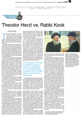 Theodor Herzl Vs.Rabbi Kook