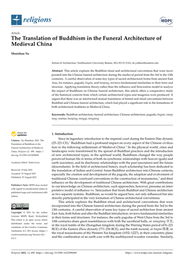 The Translation of Buddhism in the Funeral Architecture of Medieval China
