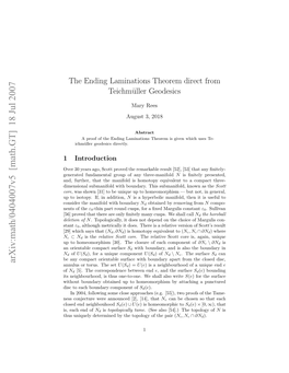 The Ending Laminations Theorem Direct from Teichmüller Geodesics