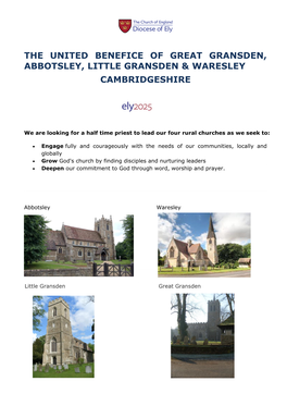 The United Benefice of Great Gransden, Abbotsley, Little Gransden & Waresley Cambridgeshire