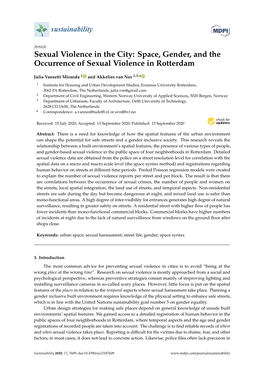 Space, Gender, and the Occurrence of Sexual Violence in Rotterdam