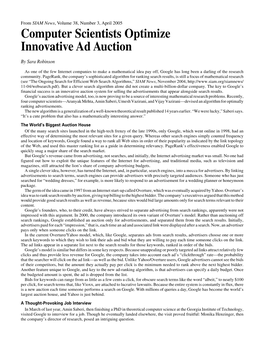 Computer Scientists Optimize Innovative Ad Auction