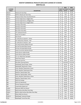 Nexstep 2020 Price List (LIST PRICE ONLY) Updated 112320.Xlsx