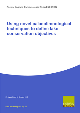 Using Novel Palaeolimnological Techniques to Define Lake Conservation Objectives