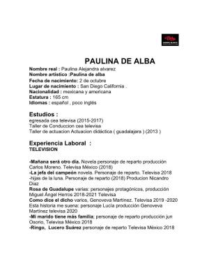 Paulina De Alba