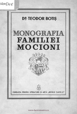 Monografia Mocioni .. $3