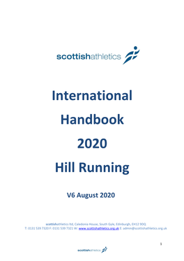 International Handbook 2020 Hill Running