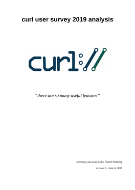 Curl User Survey 2019 Analysis