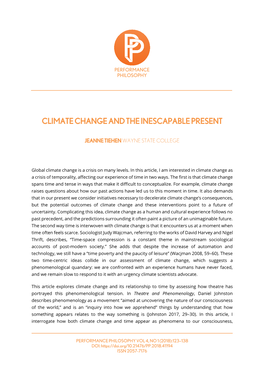 Climate Change and the Inescapable Present