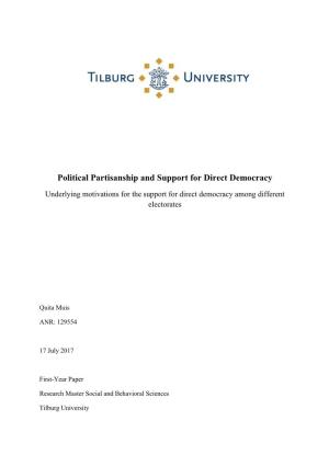 Political Partisanship and Support for Direct Democracy
