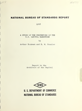 A Study of the Properties of the U.S. Capitol Sandstone