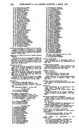 2042 Supplement to the London Gazette, 6 April, 1954