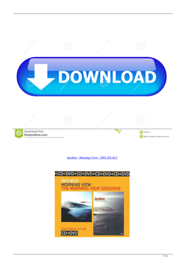 Incubus Morning View 2001 FLAC
