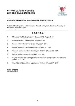 (Public Pack)Agenda Document for Cabinet, 12/11/2015 15:30