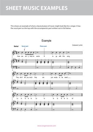 Sheet Music Examples