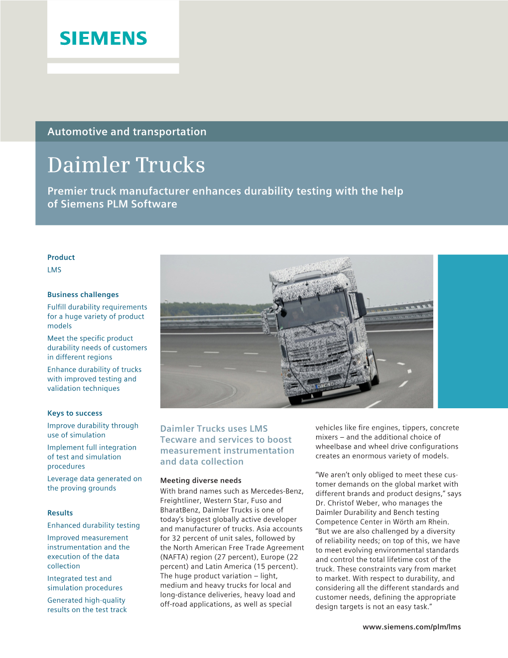 Siemens PLM Daimler Trucks Case Study