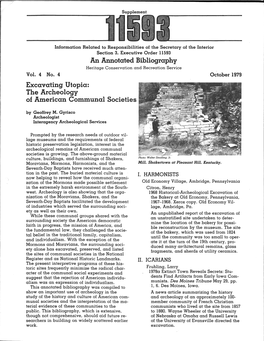 Excavating Utopia: the Archeology of American Communal Societies by Geoffrey M