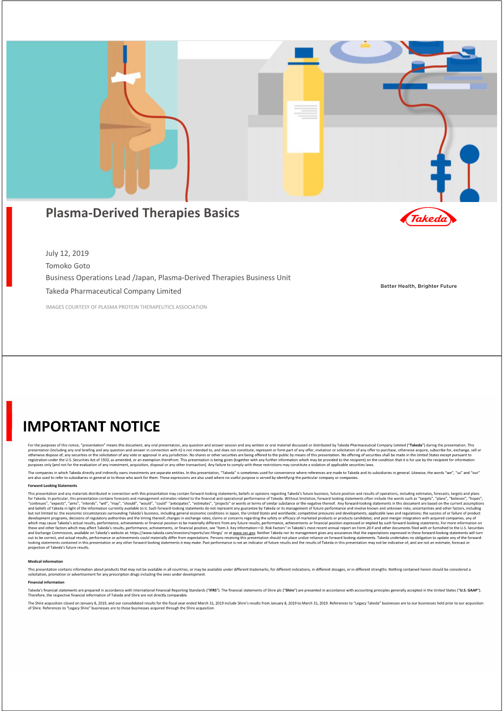 Plasma-Derived Therapies Basics