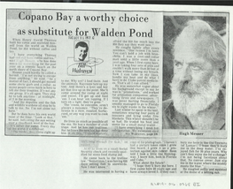 As Substitute, for Walden Pond