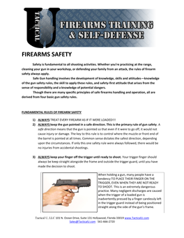 Firearm Safety Handout