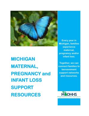 Michigan Maternal, Pregnancy, and Infant Loss Support Resources