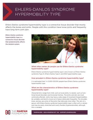 Ehlers-Danlos Syndrome Hypermobility Type