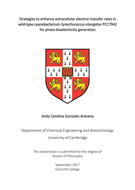 Synechococcus Elongatus PCC7942 for Photo-Bioelectricity Generation
