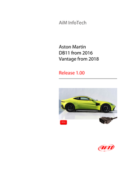 Aim Infotech Aston Martin DB11 from 2016 Vantage from 2018 Release