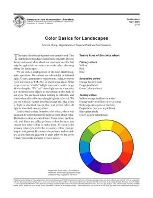 Color Basics for Landscapes