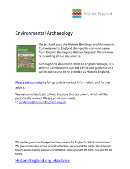 Environmental Archaeology