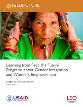 Learning from Feed the Future Programs About Gender Integration and Women's Empowerment