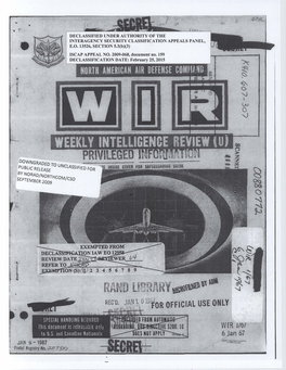 North American Air Defense Command (NORAD), Weekly