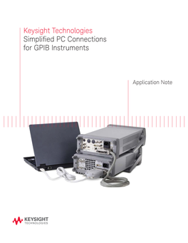 Keysight Technologies Simpliied PC Connections for GPIB Instruments