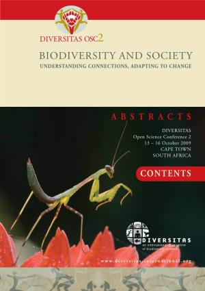 Biodiversity and Society Understanding Connections, Adapting to Change
