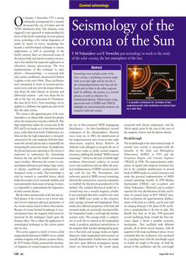 Seismology of the Corona of The