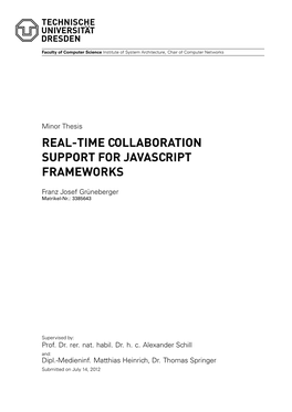 Real-Time Collaboration Support for Javascript Frameworks