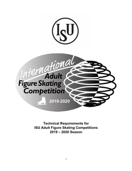 ISU Technical Requirements for ISU Adult Figure Skating Competition