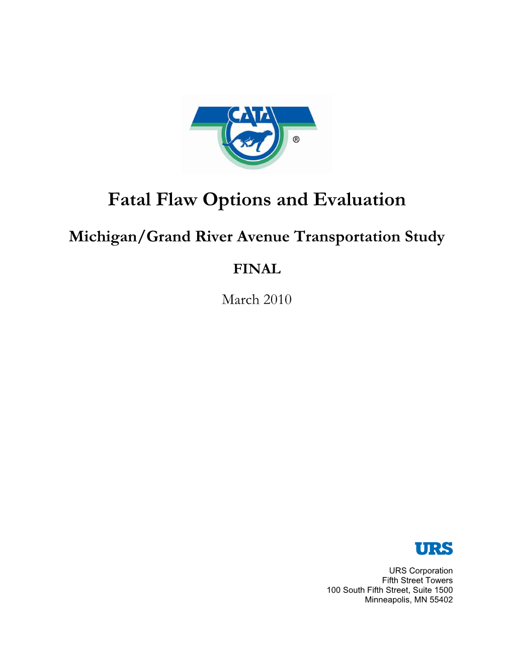 Fatal Flaw Options and Evaluation Report