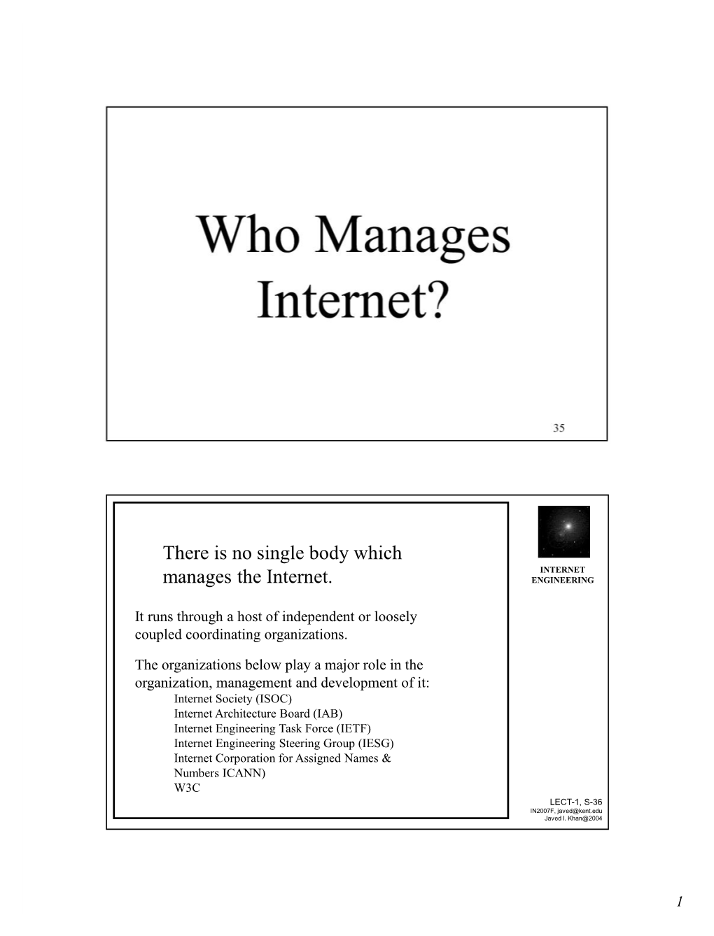 Who Manages Internet?