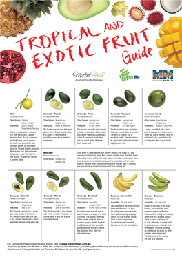 Tropical Fruit Guide Web Brochure.Indd