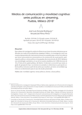 Series Políticas En Streaming, Puebla, México 2018*